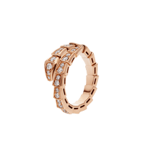 [Polaidi Jewelry ]SERPENTI RING PINK GOLD DIAMOND PAVED 4MM