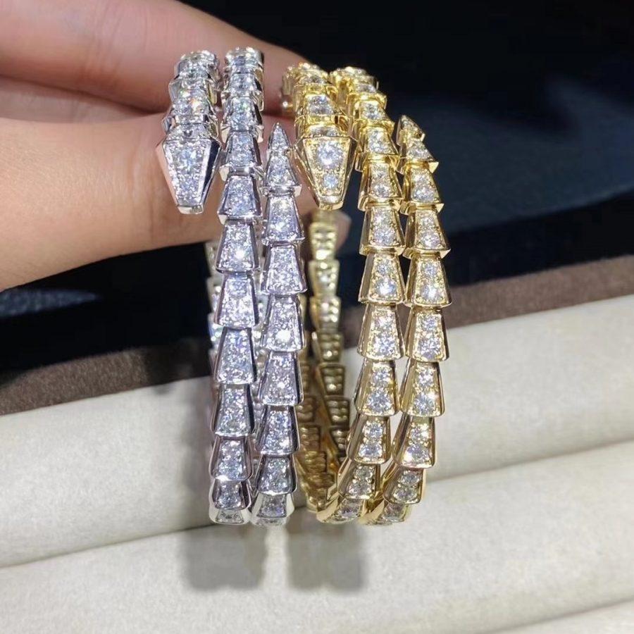 [Polaidi Jewelry]SERPENTI BRACELET GOLD DIAMOND DOUBLE ROW