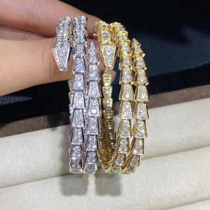 [Polaidi Jewelry]SERPENTI BRACELET GOLD DIAMOND DOUBLE ROW