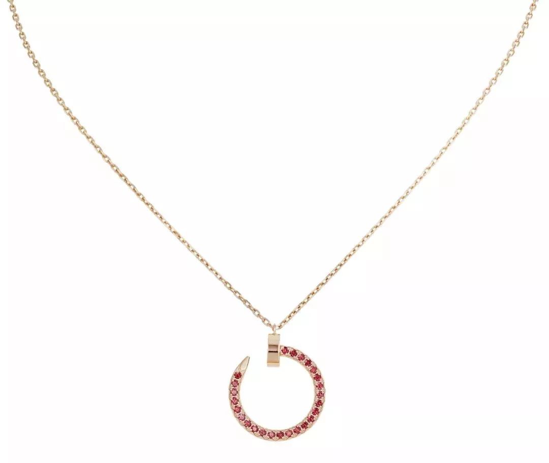 [Polaidi Jewelry]JUSTE NECKLACE GOLD RED DIAMONDS