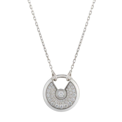 [：Polaidi Jewelry]AMULETTE SILVER FULL DIAMOND NECKLACE