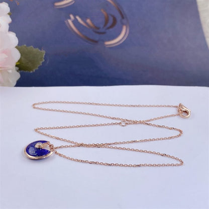[Polaidi Jewelry]AMULETTE ROSE GOLD AGATE NECKLACE