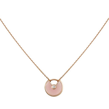 [：Polaidi Jewelry]AMULETTE ROSE GOLD PINK MOP NECKLACE