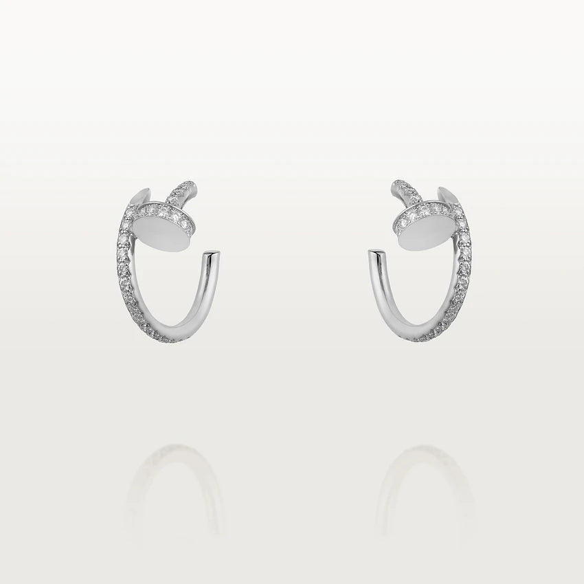 [Polaidi Jewelry]JUSTE EARRINGS 12.75MM SILVER DIAMOND