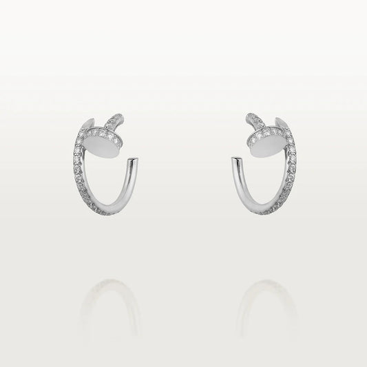 [Polaidi Jewelry]JUSTE EARRINGS 12.75MM SILVER DIAMOND