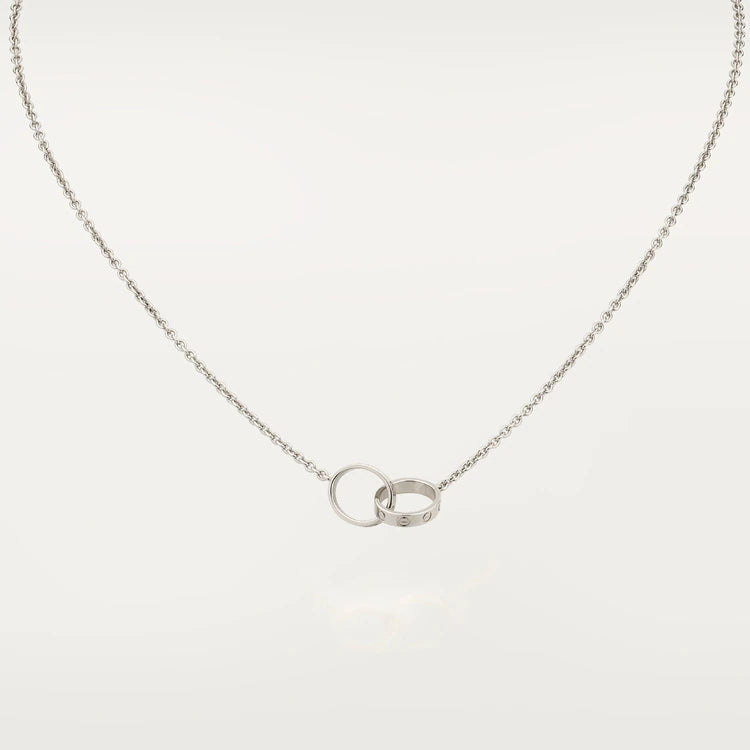 [Polaidi Jewelry]LOVE NECKLACE PINK GOLD AND SILVER