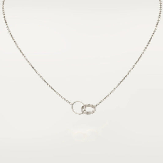 [Polaidi Jewelry]LOVE NECKLACE PINK GOLD AND SILVER