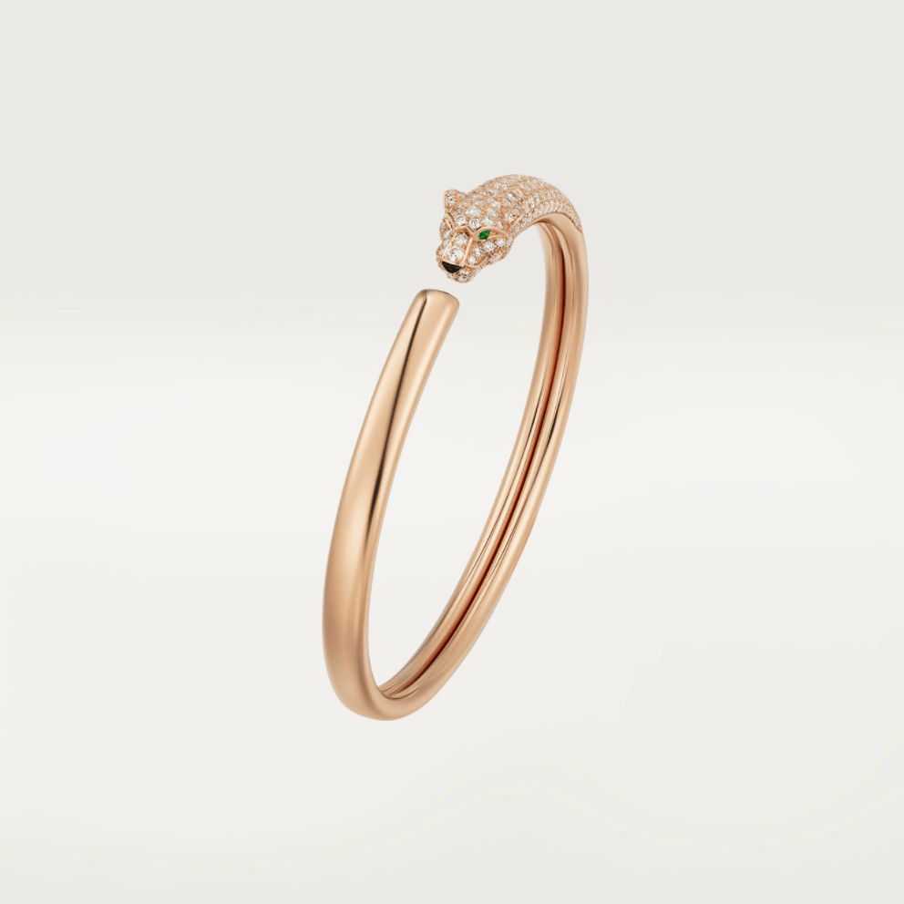 [：Polaidi Jewelry]PANTHERE ROSE GOLD DIAMOND OPEN BRACELET