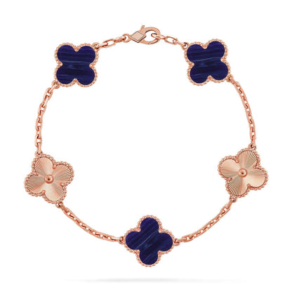 [Polaidi Jewelry]CLOVER 5 MOTIF PURPLE STRIPES BRACELET COLLECTION