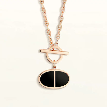 [：Polaidi Jewelry]CHAINE VERSO BLACK CERAMIC NECKLACE
