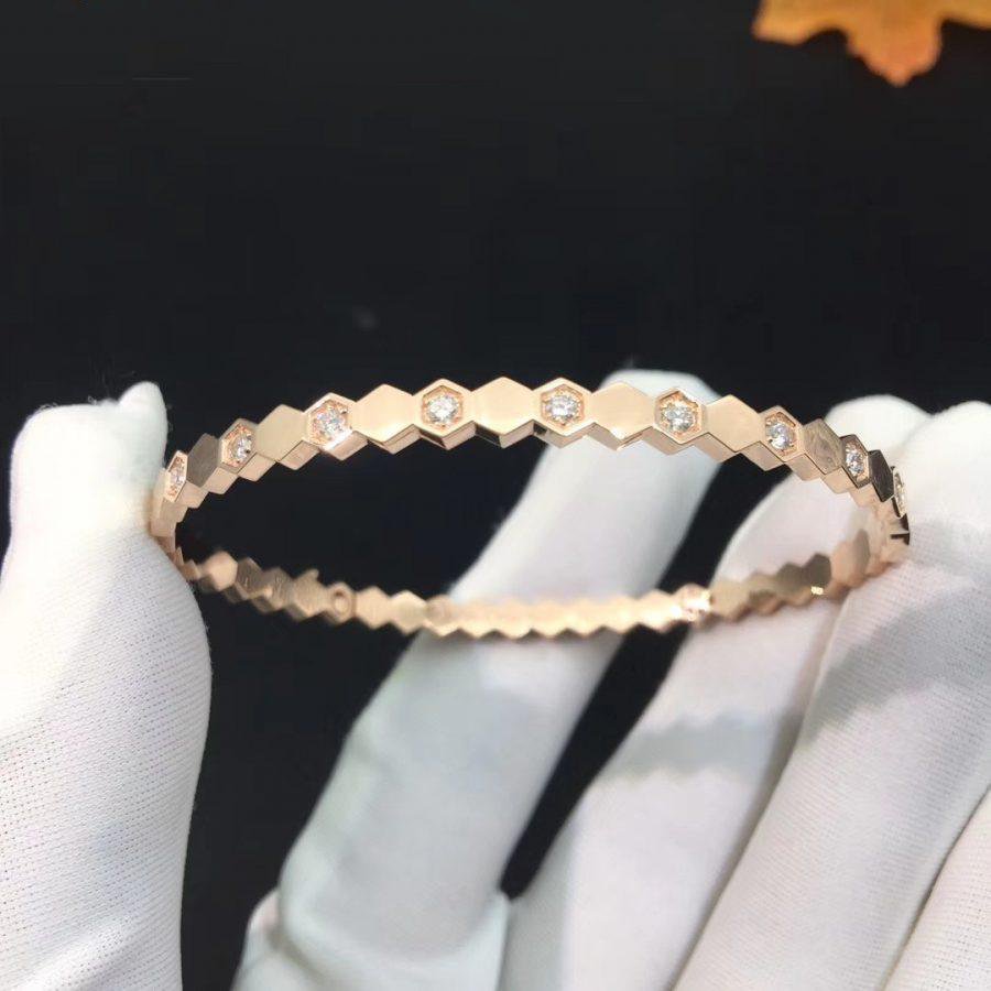 [：Polaidi Jewelry]BEE LOVE ピンクゴールド ダイヤモンド ブレスレット