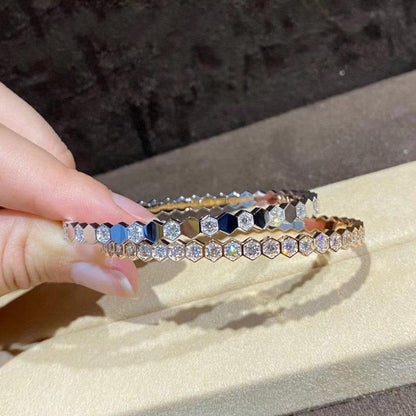 [：Polaidi Jewelry]ビーラブゴールドブレスレットフルダイヤモンド