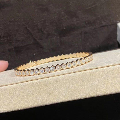 [：Polaidi Jewelry]ビーラブゴールドブレスレットフルダイヤモンド
