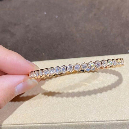 [：Polaidi Jewelry]ビーラブゴールドブレスレットフルダイヤモンド