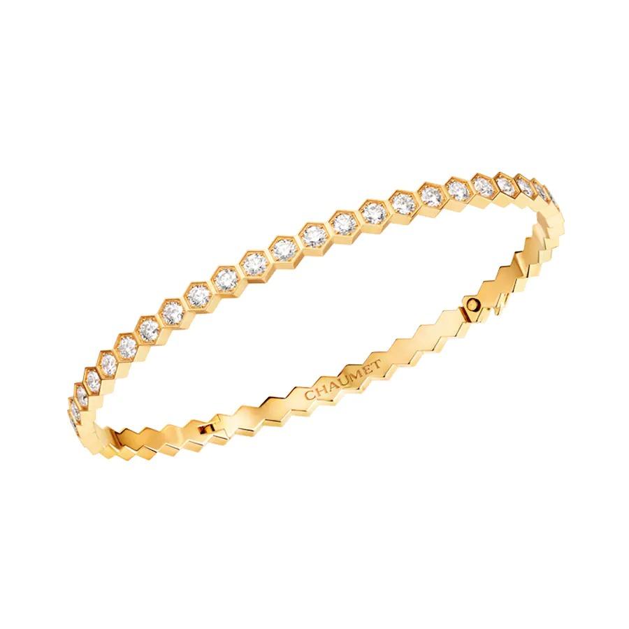[：Polaidi Jewelry]ビーラブゴールドブレスレットフルダイヤモンド