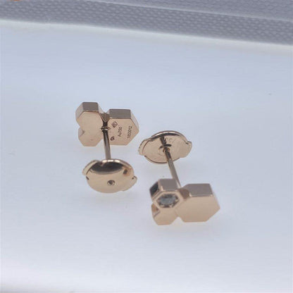 [Polaidi Jewelry]BEE LOVE PINK GOLD DIAMOND EARRINGS