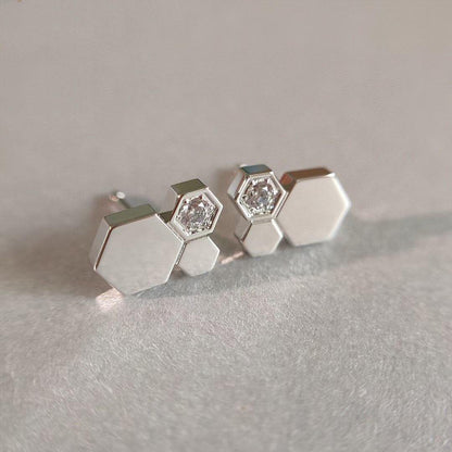[Polaidi Jewelry]BEE LOVE SILVER DIAMOND EARRINGS