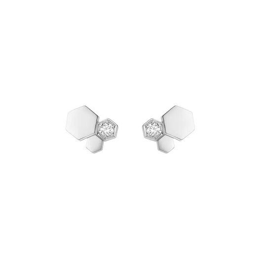 [Polaidi Jewelry]BEE LOVE SILVER DIAMOND EARRINGS