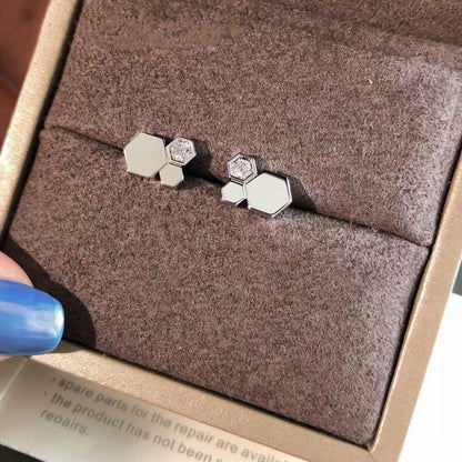 [Polaidi Jewelry]BEE LOVE SILVER DIAMOND EARRINGS