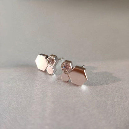 [Polaidi Jewelry]BEE LOVE SILVER DIAMOND EARRINGS