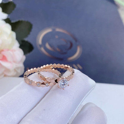 [：Polaidi Jewelry]BEE LOVE RING PINK GOLD 1 DIAMOND
