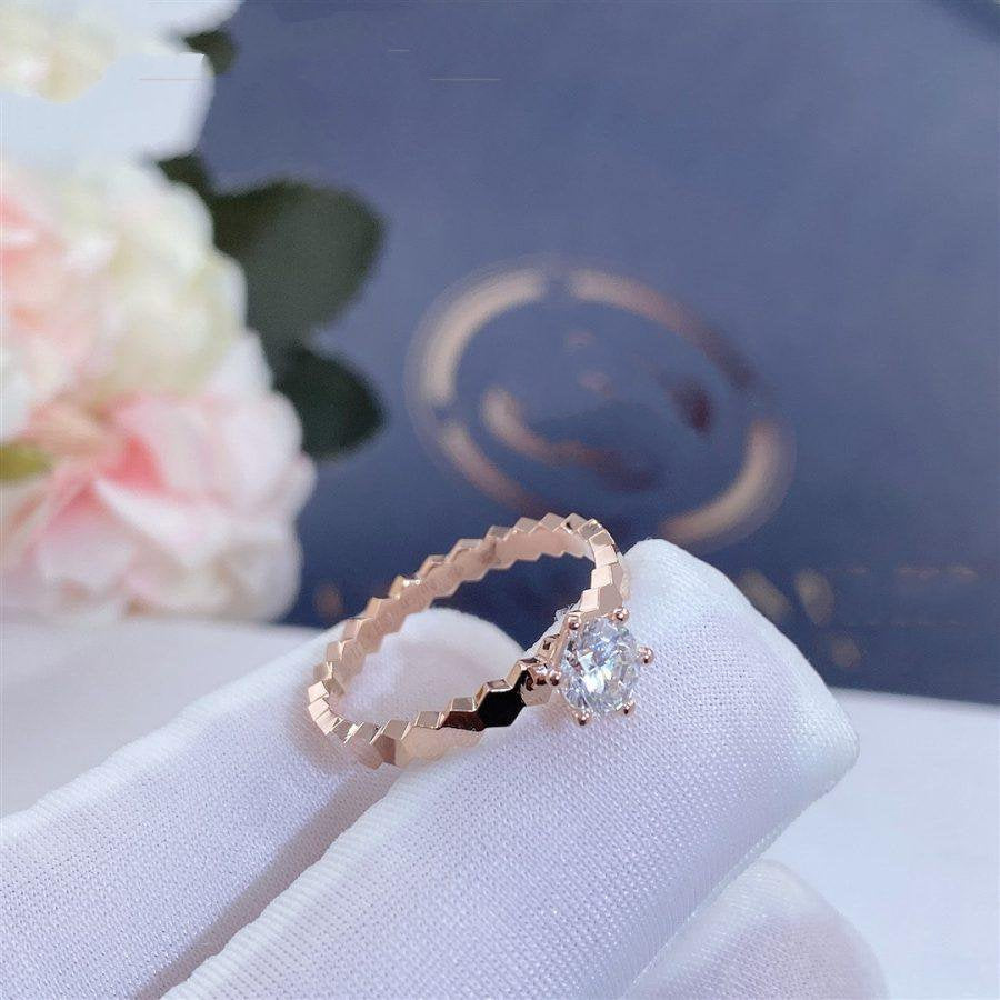 [Polaidi Jewelry]BEE LOVE RING PINK GOLD 1 DIAMOND