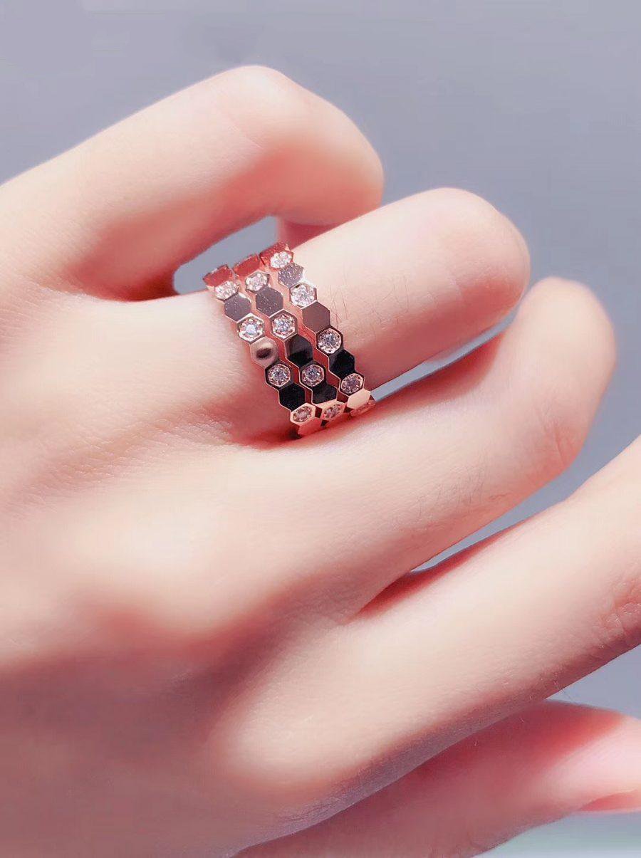 [：Polaidi Jewelry]BEE LOVE RING PINK GOLD DIAMOND