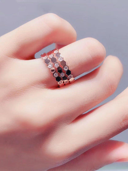 [：Polaidi Jewelry]BEE LOVE RING PINK GOLD DIAMOND