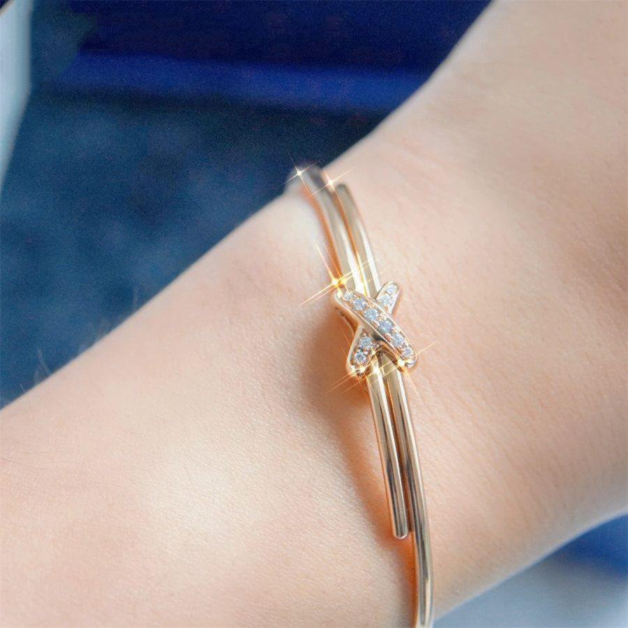 [：Polaidi Jewelry]ピンクゴールドダイヤモンド ブレスレットセット