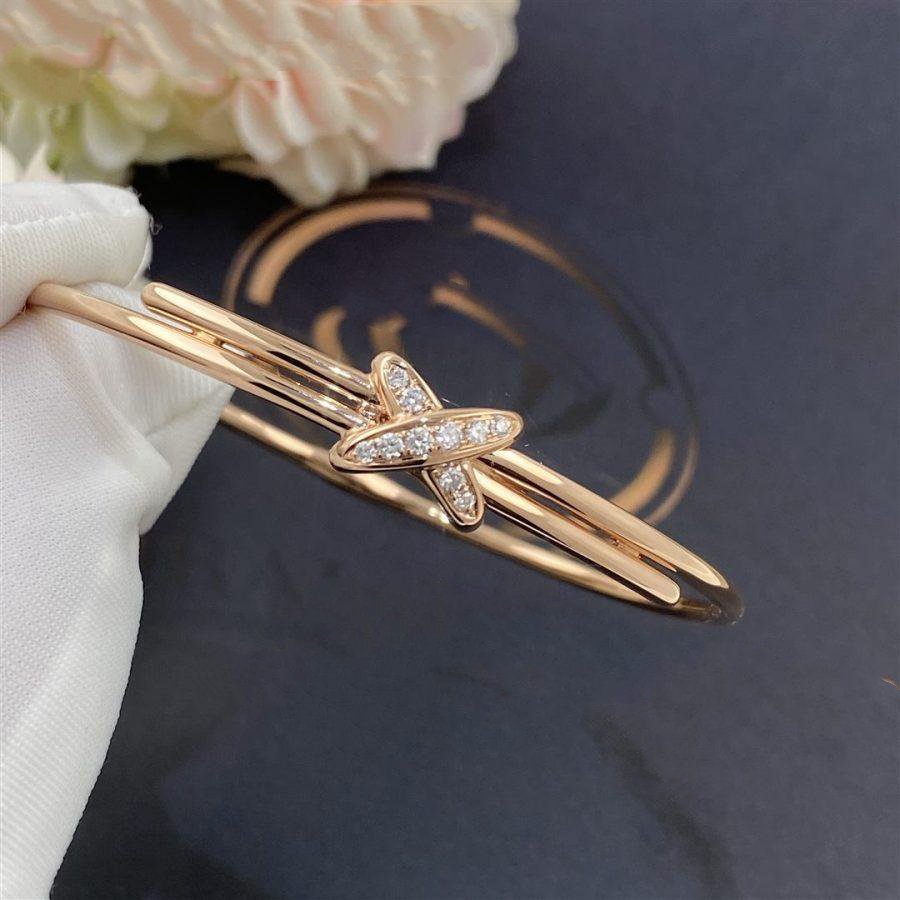 [：Polaidi Jewelry]ピンクゴールドダイヤモンド ブレスレットセット