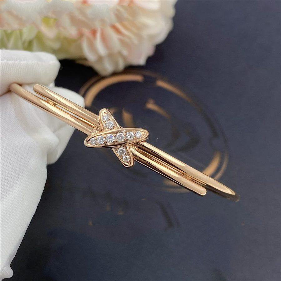 [：Polaidi Jewelry]ピンクゴールドダイヤモンド ブレスレットセット