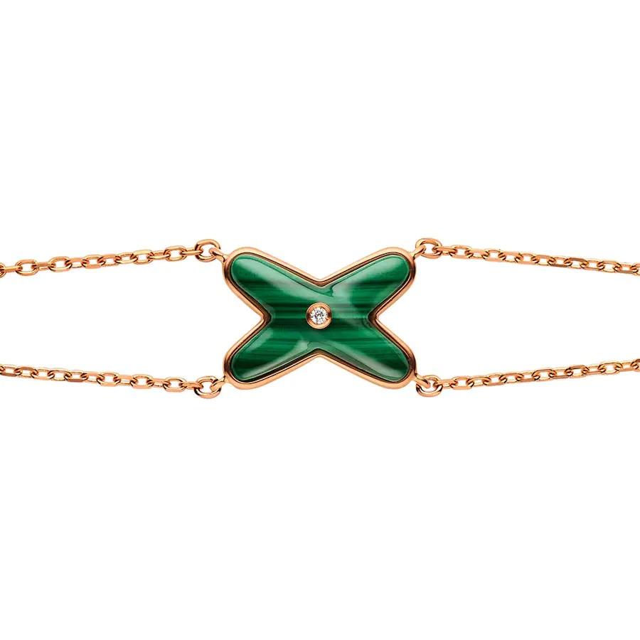 [Polaidi Jewelry]JEUX BRACELET MALACHITE PINK GOLD 1 DIAMOND