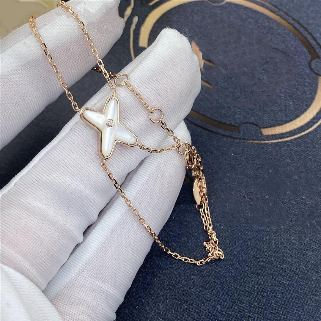 [：Polaidi Jewelry]JEUX ブレスレット ホワイトMOP ピンクゴールド 1ダイヤモンド