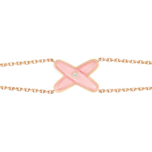 [Polaidi Jewelry]JEUX BRACELET PINK MOP PINK GOLD 1 DIAMOND