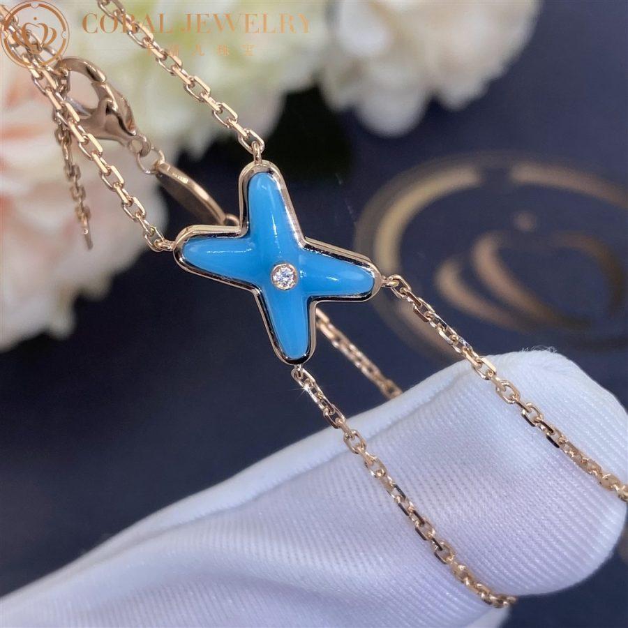 [：Polaidi Jewelry]JEUX ブレスレット ターコイズ ピンクゴールド 1ダイヤモンド