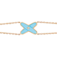 [Polaidi Jewelry ]JEUX BRACELET TURQUOISE PINK GOLD 1 DIAMOND