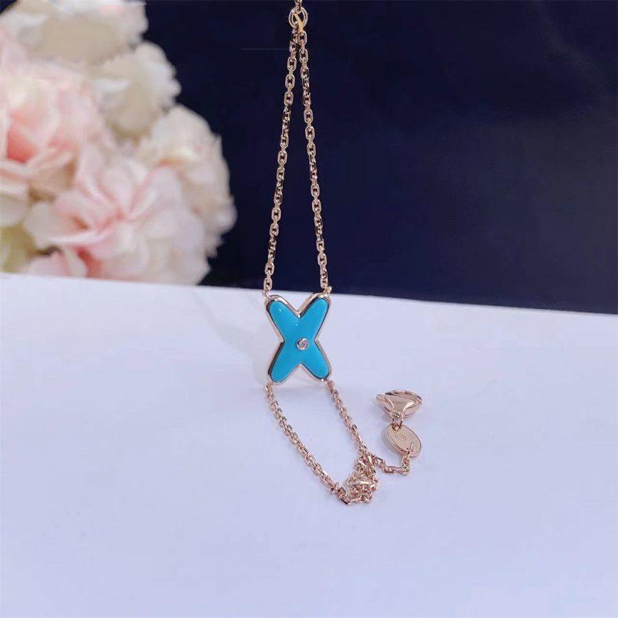 [Polaidi Jewelry]JEUX BRACELET TURQUOISE PINK GOLD 1 DIAMOND