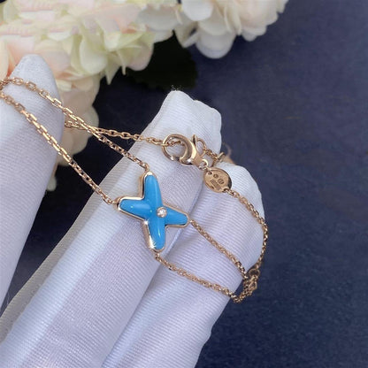 [：Polaidi Jewelry]JEUX ブレスレット ターコイズ ピンクゴールド 1ダイヤモンド