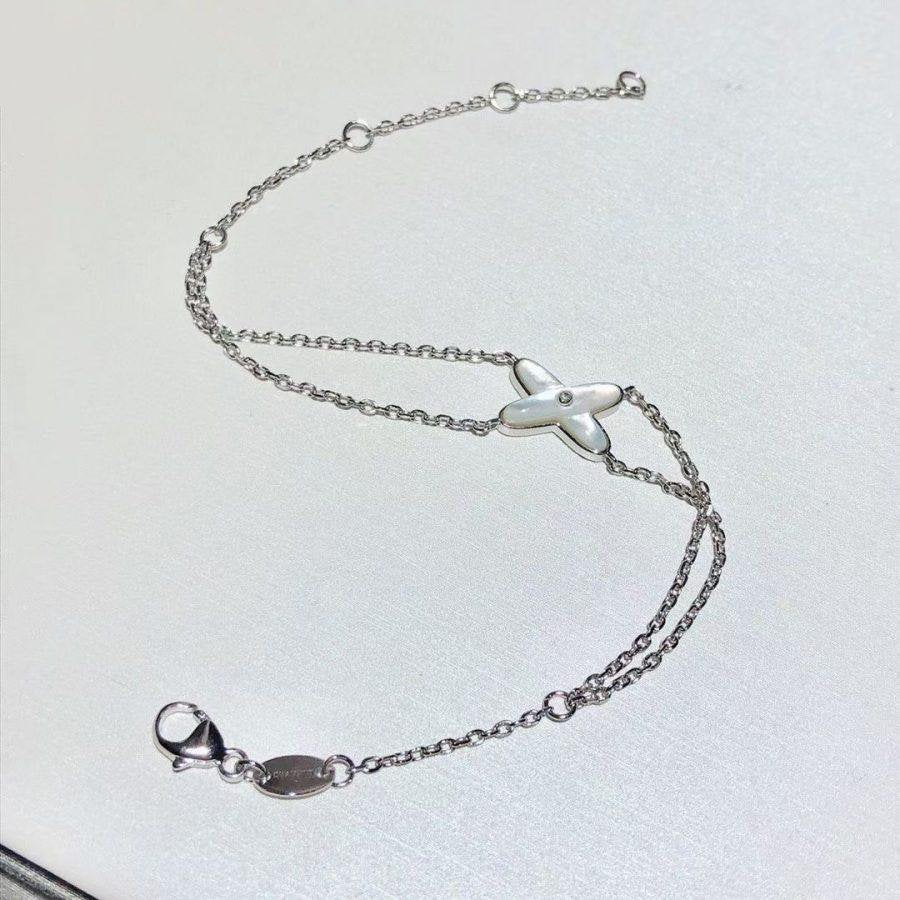 [:Polaidi Jewelry]JEUX BRACELET WHITE MOP SILVER 1 DIAMOND