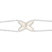 [Polaidi Jewelry ]JEUX BRACELET WHITE MOP SILVER 1 DIAMOND