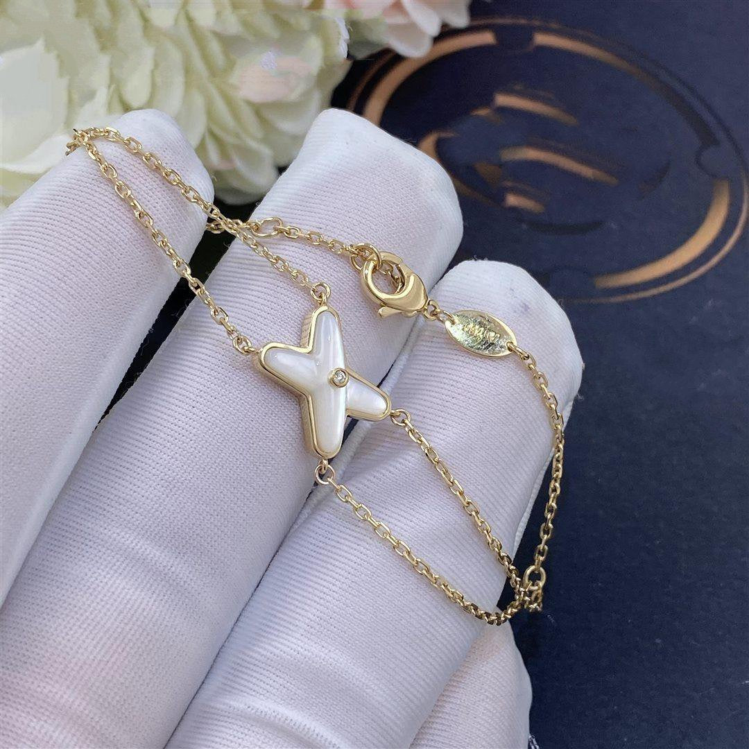 [:Polaidi Jewelry]JEUX ブレスレット マザーオブパール ゴールド 1ダイヤモンド