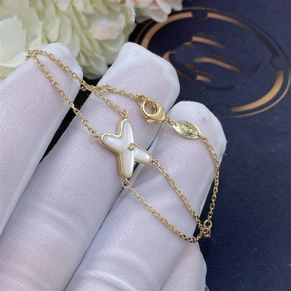 [:Polaidi Jewelry]JEUX ブレスレット マザーオブパール ゴールド 1ダイヤモンド