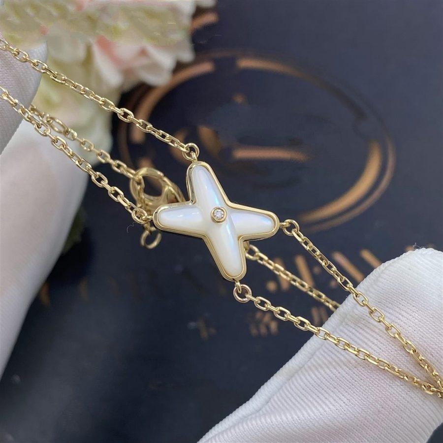 [:Polaidi Jewelry]JEUX ブレスレット マザーオブパール ゴールド 1ダイヤモンド
