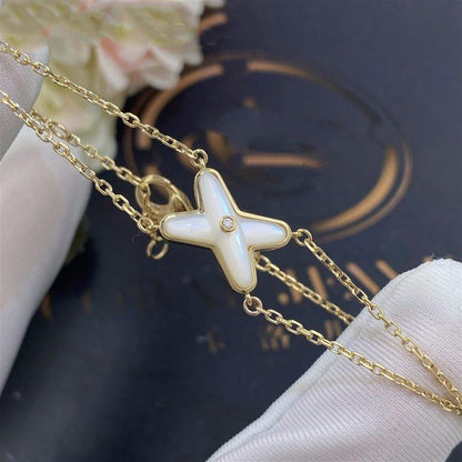 [:Polaidi Jewelry]JEUX ブレスレット マザーオブパール ゴールド 1ダイヤモンド