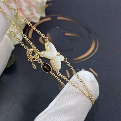 [Polaidi Jewelry]JEUX BRACELET WHITE MOP GOLD 1 DIAMOND