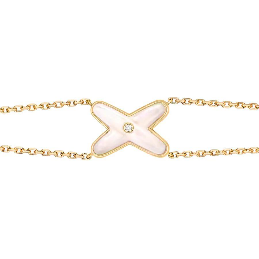 [:Polaidi Jewelry]JEUX ブレスレット マザーオブパール ゴールド 1ダイヤモンド