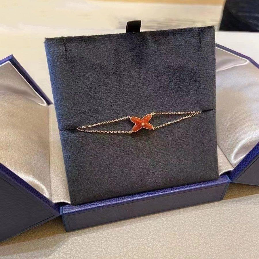 [：Polaidi Jewelry]JEUX ブレスレット カーネリアン ピンクゴールド 1ダイヤモンド