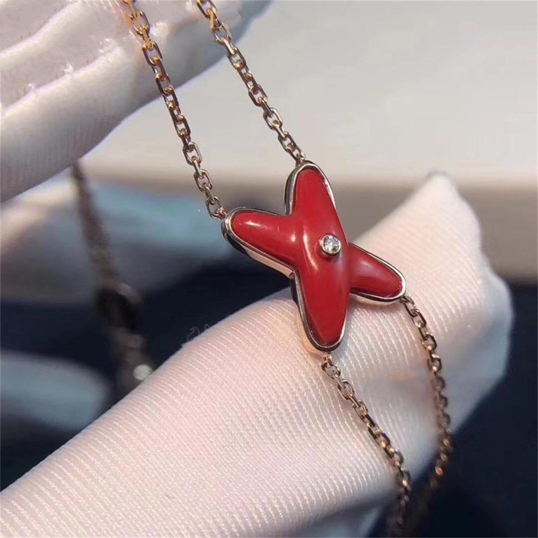 [：Polaidi Jewelry]JEUX ブレスレット カーネリアン ピンクゴールド 1ダイヤモンド
