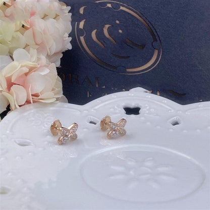 [：Polaidi Jewelry]JEUX DE PINK GOLD DIAMOND EARRINGS