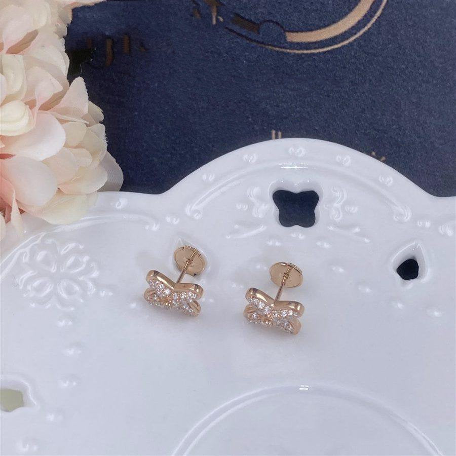 [：Polaidi Jewelry]JEUX DE PINK GOLD DIAMOND EARRINGS